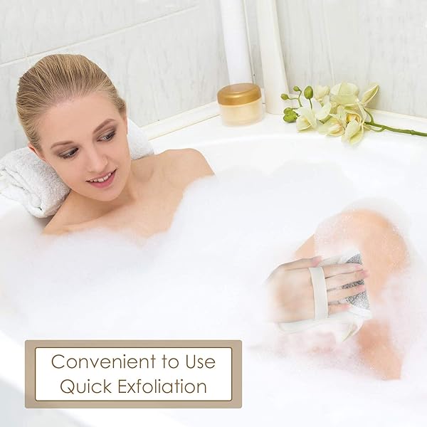 Linkidea Linkidea 3 Pack Soap Saver Pouch Flax Exfoliating Soap Bag Body Scrubber for Bath Shower Hanging Rope Bags - View 7 of 7