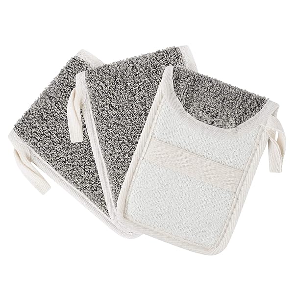 Linkidea Linkidea 3 Pack Soap Saver Pouch Flax Exfoliating Soap Bag Body Scrubber for Bath Shower Hanging Rope Bags - View 2 of 7