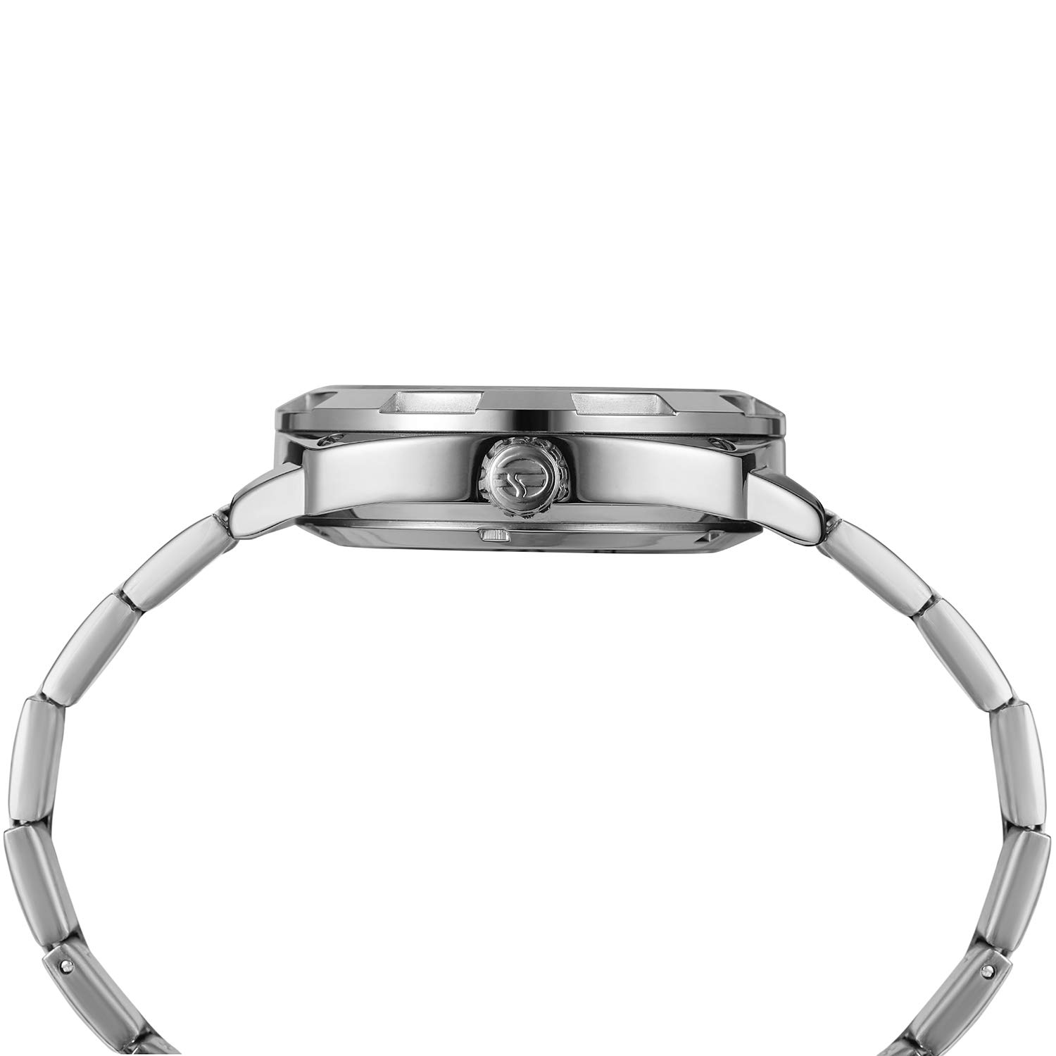 Tiong TIONG Mechanical Men's Watch Stainless Steel Automatic Skeleton Waterproof Best Gift for Men Silver - View 3 of 7