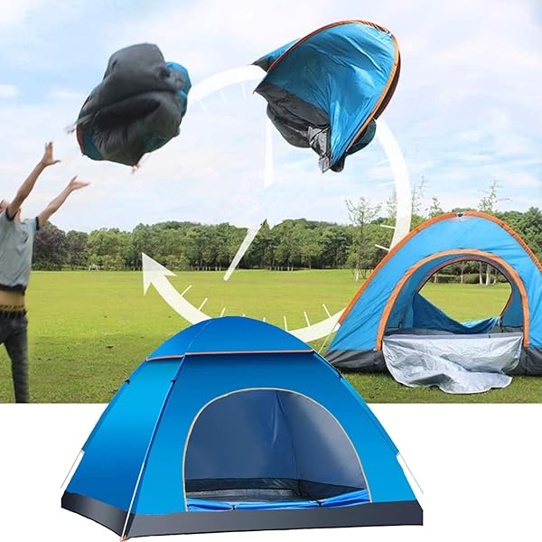 LHLHO LHLHO 2 Person Instant Pop Up Camping Tent Lightweight Waterproof Easy Set Up Family Travel Tent Portable Backpacking Sun Shelter Blue