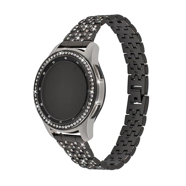 Hemobllo Hemobllo Bezel Ring for Samsung 46mm Metal Protective Case with Bling Diamond Anti-Scratch Frame Accessories Black - View 8 of 11