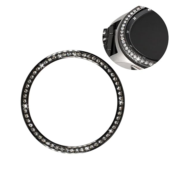 Hemobllo Hemobllo Bezel Ring for Samsung 46mm Metal Protective Case with Bling Diamond Anti-Scratch Frame Accessories Black - View 10 of 11
