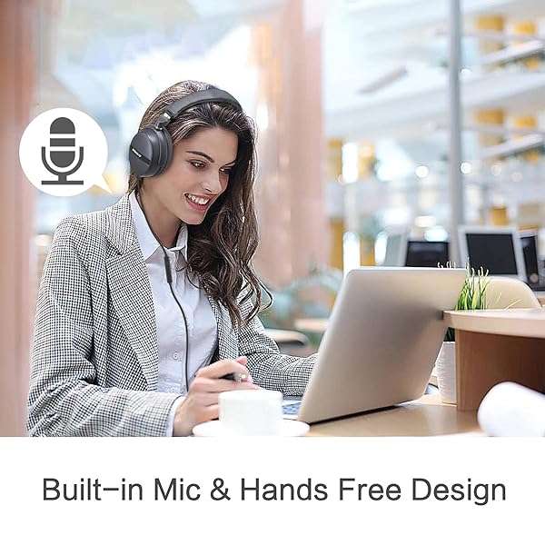 SIMOLIO SIMOLIO 21.6FT Wired Headphones for TV & PC with Volume Control, Mic & Fold-Flat Design - SM-906TV - View 9 of 9