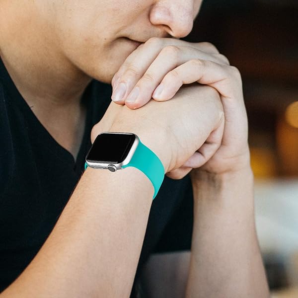 Bandiction Bandiction Soft Silicone Sport Bands for Apple Watch Series 3 5 6 7 8 9 10 SE 42mm 44mm 45mm 46mm 49mm Replacement Strap - View 5 of 6