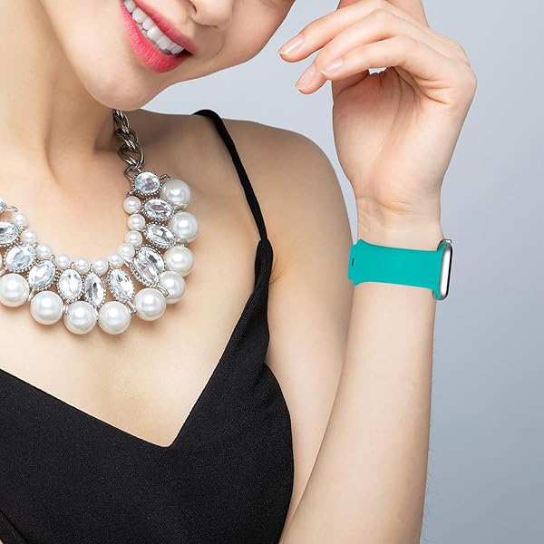 Bandiction Bandiction Soft Silicone Sport Bands for Apple Watch Series 3 5 6 7 8 9 10 SE 42mm 44mm 45mm 46mm 49mm Replacement Strap - View 6 of 6