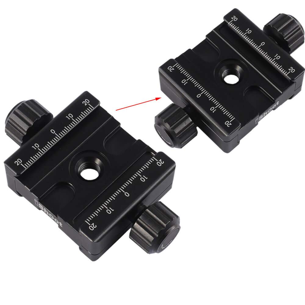 iShoot Metal Double-Sided Clamp IS-SJZ50: Quick Release Plate for ARCA-Swiss Cameras