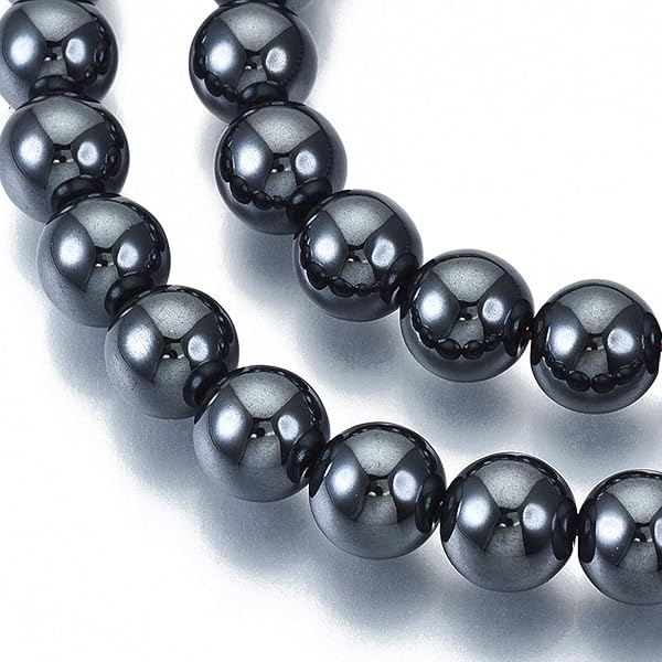 OLYCRAFT OLYCRAFT 150PCS Grade A 8mm Hematite Beads Non-Magnetic Round Loose Beads for Jewelry Making Necklace and Pendant - View 5 of 8