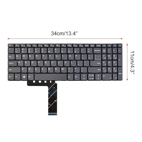 SUNMALL SUNMALL Replacement Keyboard for Lenovo V145 V320 IdeaPad 130 320 US Layout Grey No Frame - View 8 of 8