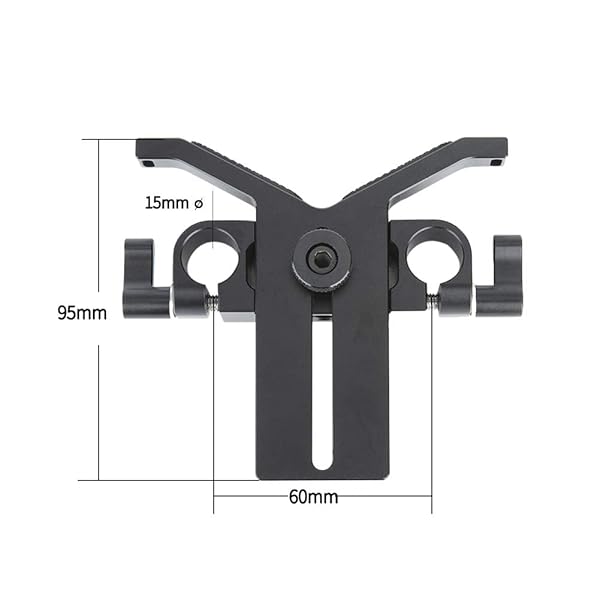 NICEYRIG Buy NICEYRIG 15mm Lens Support Bracket - Dual Rod Clamp for 50mm-140mm Lenses | Model 2784 - View 5 of 8