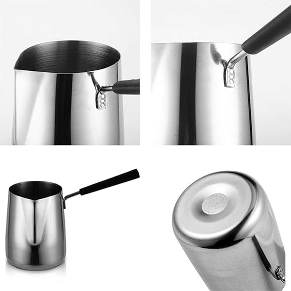 Befygier Turkish Coffee Pot Stainless Steel Milk and Coffee Warmer 20 OZ 600 ML Ibrik Cezve Arabic Briki Chocolate and Butter Melting Pot - View 6 of 8