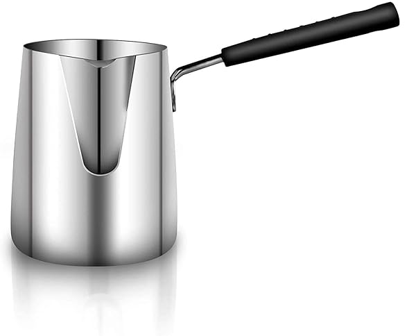 Befygier Turkish Coffee Pot Stainless Steel Milk and Coffee Warmer 20 OZ 600 ML Ibrik Cezve Arabic Briki Chocolate and Butter Melting Pot - View 2 of 8