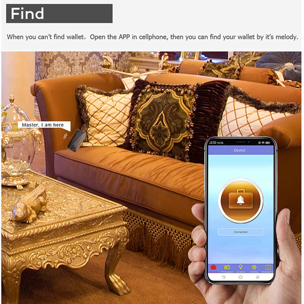 SMART LB SMART LB Anti-Lost Bluetooth Leather Wallet: GPS Tracking, Alarm & Bifold Card Case - Stylish Brown Purse - View 2 of 6