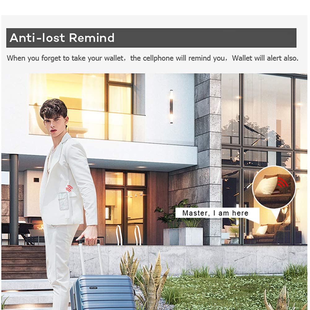 SMART LB SMART LB Anti-Lost Bluetooth Leather Wallet: GPS Tracking, Alarm & Bifold Card Case - Stylish Brown Purse - View 3 of 6