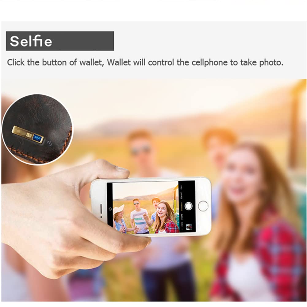 SMART LB SMART LB Anti-Lost Bluetooth Leather Wallet: GPS Tracking, Alarm & Bifold Card Case - Stylish Brown Purse - View 5 of 6