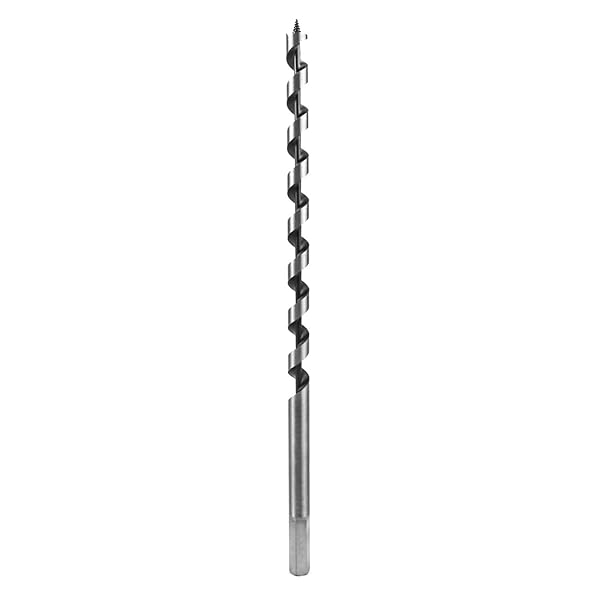 QWORK "QWORK 12-Inch Auger Drill Bit for Wood - 1/2" Diameter, 3/8" Hex Shank | Long-Lasting Performance"