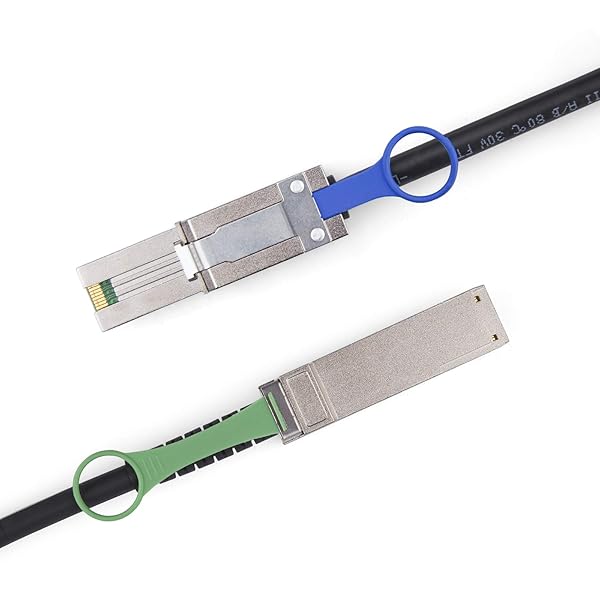 10Gtek QSFP to SFF-8088 DDR Hybrid Mini SAS Cable 1.5m for NetApp DS4243 DS4246 DS2246 External Copper 100-Ohm High Performance - View 3 of 8