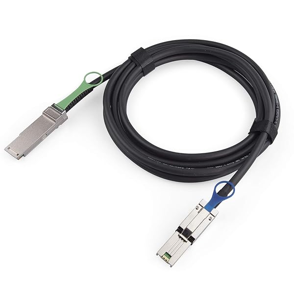 QSFP to SFF-8088 DDR Hybrid Mini SAS Cable 1.5m for NetApp DS4243 DS4246 DS2246 External Copper 100-Ohm High Performance