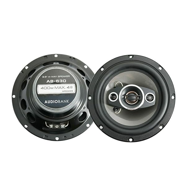 Audiobank Audiobank AB-630 800 Watts 6.5-Inch 4-Way Car Audio Coaxial Speakers with 65-20000 Hz Frequency Response and 2x15 Piezo Tweeter - View 4 of 9