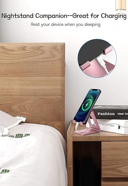 Aoviho Buy Aoviho Desk Phone Stand - Universal Holder for iPhone & Samsung - Rose Gold Cradle Dock for All Smartphones - View 7 of 8