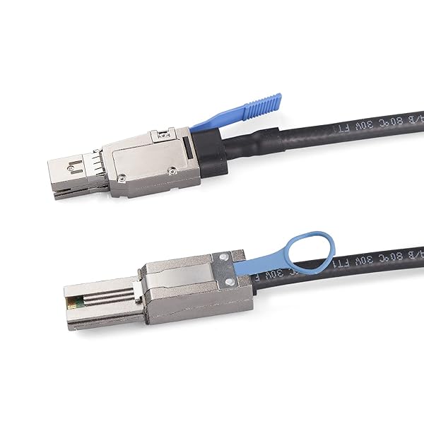 10Gtek 10Gtek SFF-8644 to SFF-8088 Mini SAS Cable 6Gbps 0.5m for RAID Server Data Center 100-Ohm High Speed Connection - View 5 of 8