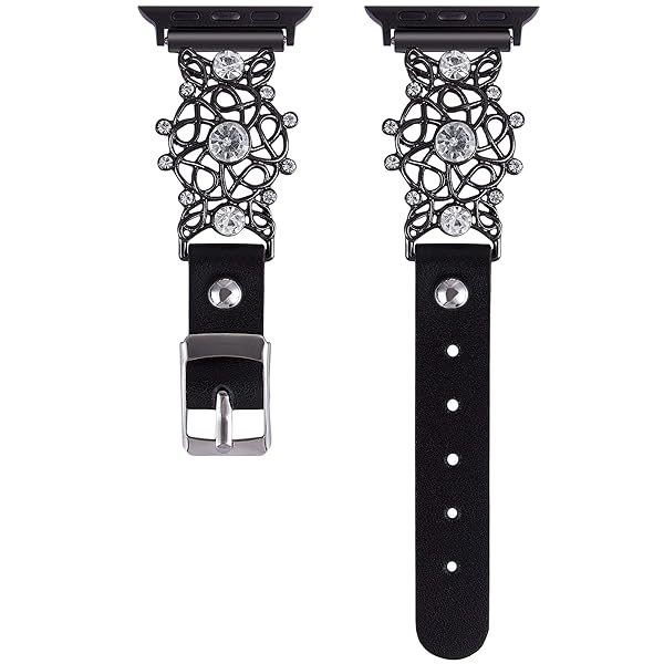 VIQIV VIQIV Bling Jewelry Band for Apple Watch Ultra 38mm to 49mm Stylish Metal Bracelet Strap for Women and Girls - View 6 of 8