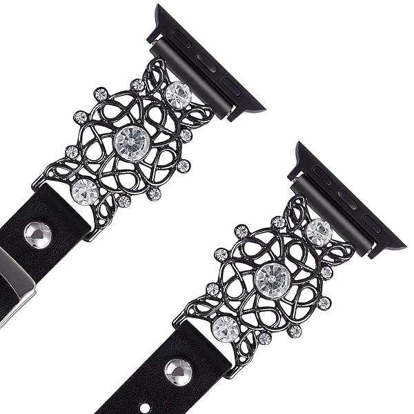 VIQIV VIQIV Bling Jewelry Band for Apple Watch Ultra 38mm to 49mm Stylish Metal Bracelet Strap for Women and Girls - View 7 of 8