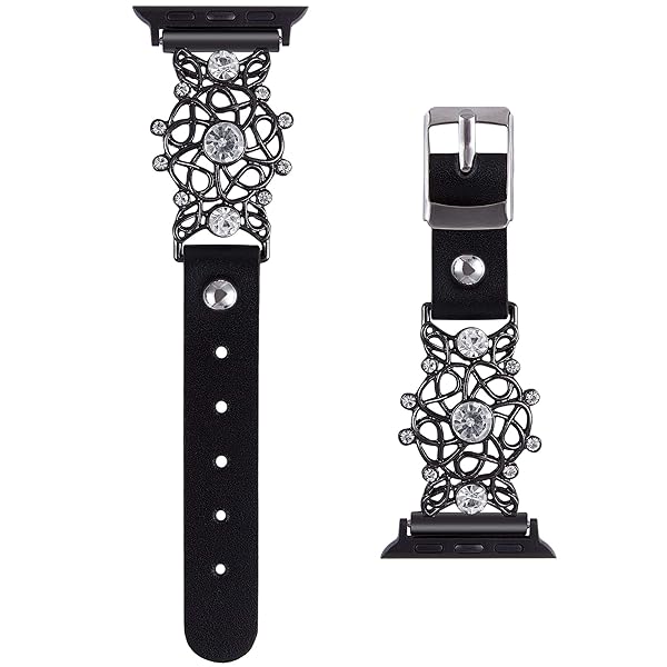 VIQIV VIQIV Bling Jewelry Band for Apple Watch Ultra 38mm to 49mm Stylish Metal Bracelet Strap for Women and Girls - View 3 of 8