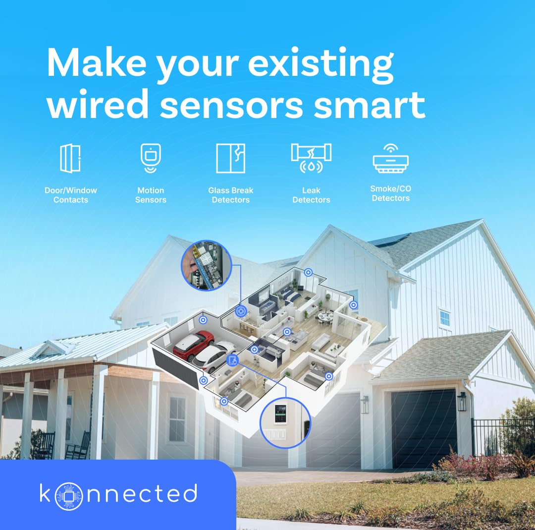 Konnected 12 Zone Wired Smart Alarm Panel Konnected Alarm Panel Pro Conversion Kit for Smart Home with Wi-Fi Ethernet No Batteries Monthly Fee - View 2 of 7