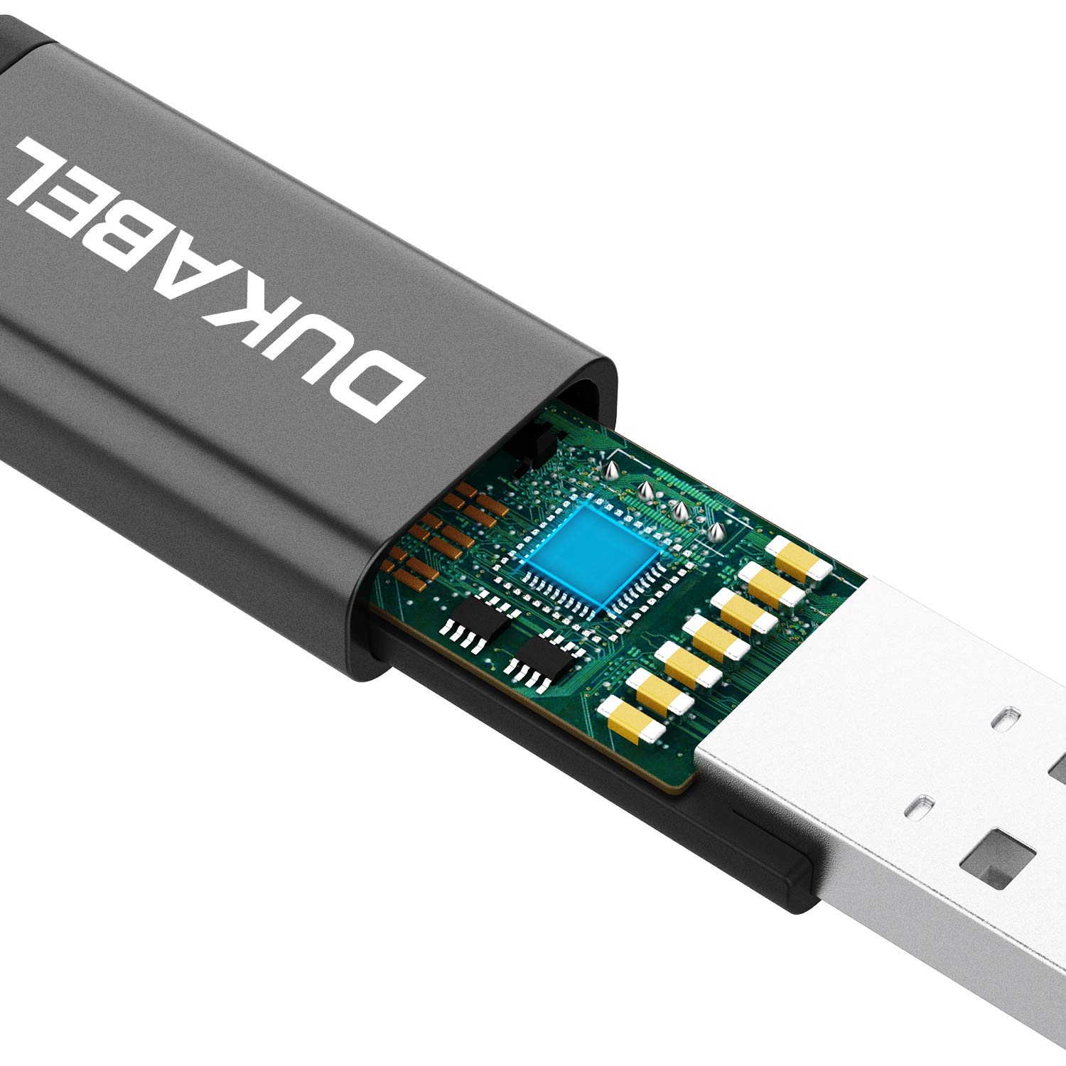 DUKABEL DUKABEL USB to 3.5mm Jack Audio Adapter Aux Cable with Mic Support for PS4 PC PS5 and More 19 Inch External Sound Card - View 3 of 9