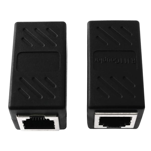 AXLIZER AXLIZER 2PCS RJ11 Inline Coupler - Female to Female Telephone Extension Adapter, Black - View 6 of 7