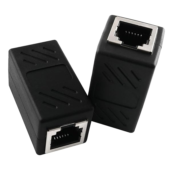 AXLIZER AXLIZER 2PCS RJ11 Inline Coupler - Female to Female Telephone Extension Adapter, Black - View 3 of 7