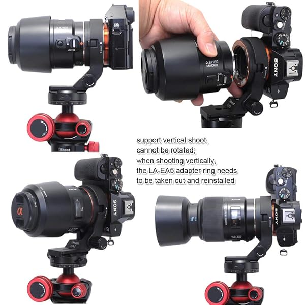 iShoot iShoot 66mm Lens Collar Tripod Mount for Sony LA-EA5 - Arca-Swiss Quick Release & Dovetail Support - View 8 of 10
