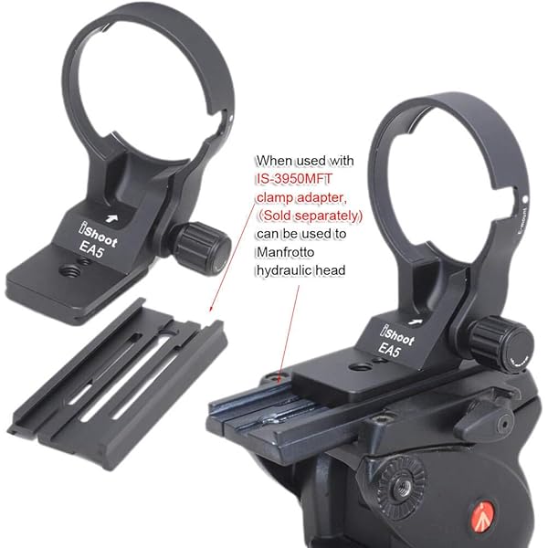 iShoot iShoot 66mm Lens Collar Tripod Mount for Sony LA-EA5 - Arca-Swiss Quick Release & Dovetail Support - View 10 of 10