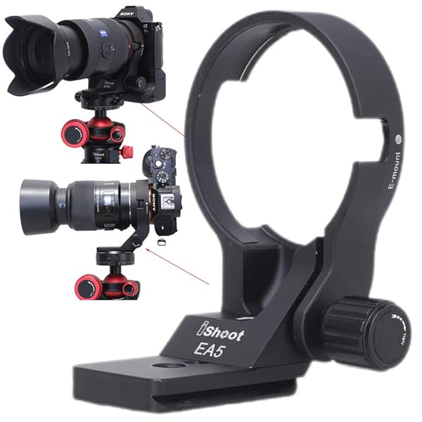 iShoot 66mm Lens Collar Tripod Mount for Sony LA-EA5 - Arca-Swiss Quick Release & Dovetail Support
