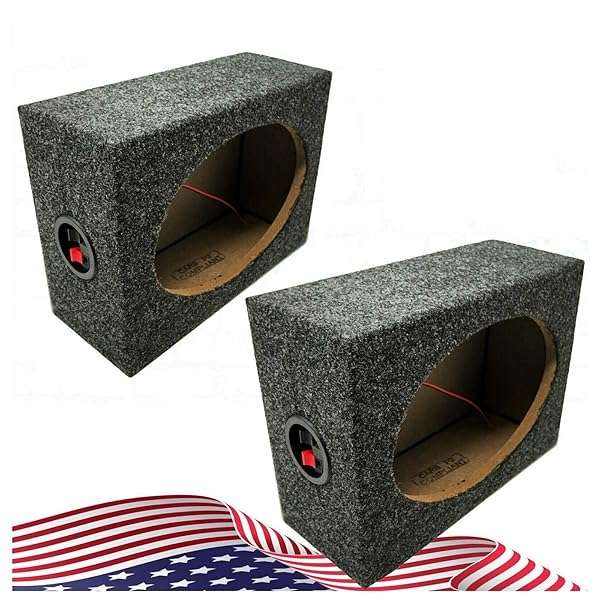 Enhance Your Sound: Audiotek 6x9 Inch Car Audio Enclosures - Sturdy MDF Speaker Boxes for Superior Audio Experience