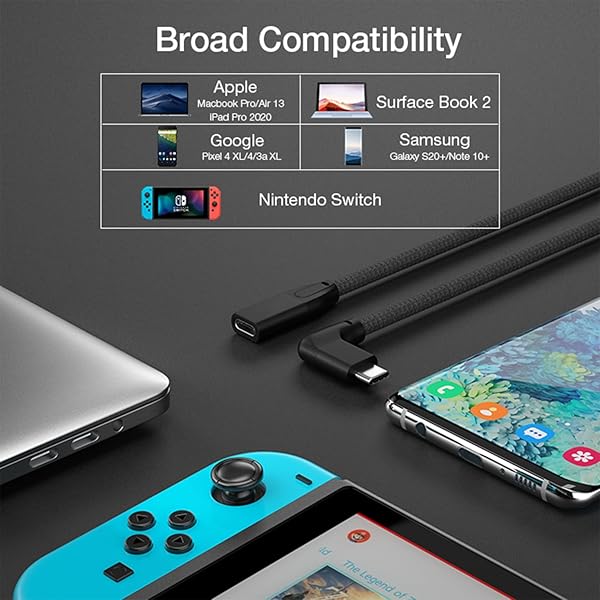 UseBean USB C Extension Cable 3.3FT High Speed Durable Connector for Charging and Data Transfer - View 7 of 7