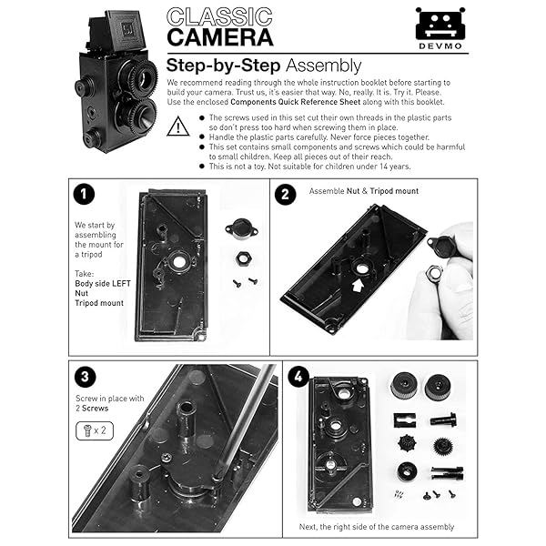 DEVMO DEVMO 2 PCS DIY Lightnes for Classic Retro Holga Lomo Recesky TLR Camera 35mm Film Twin Lens Reflex Kit - View 5 of 10