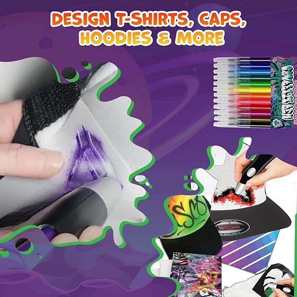 Splat Planet Electric Airbrush Pen Cordless Rechargeable Sprayer 12 Color Set Washable Watercolour Paints for Art and Crafts Painting and Drawing - View 7 of 9