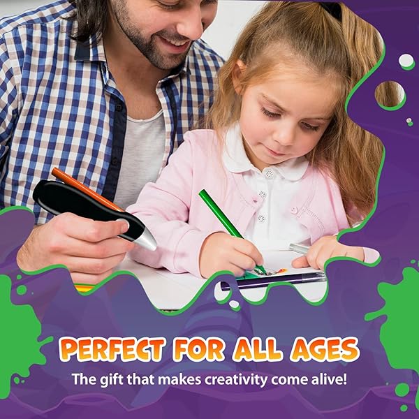 Splat Planet Electric Airbrush Pen Cordless Rechargeable Sprayer 12 Color Set Washable Watercolour Paints for Art and Crafts Painting and Drawing - View 9 of 9