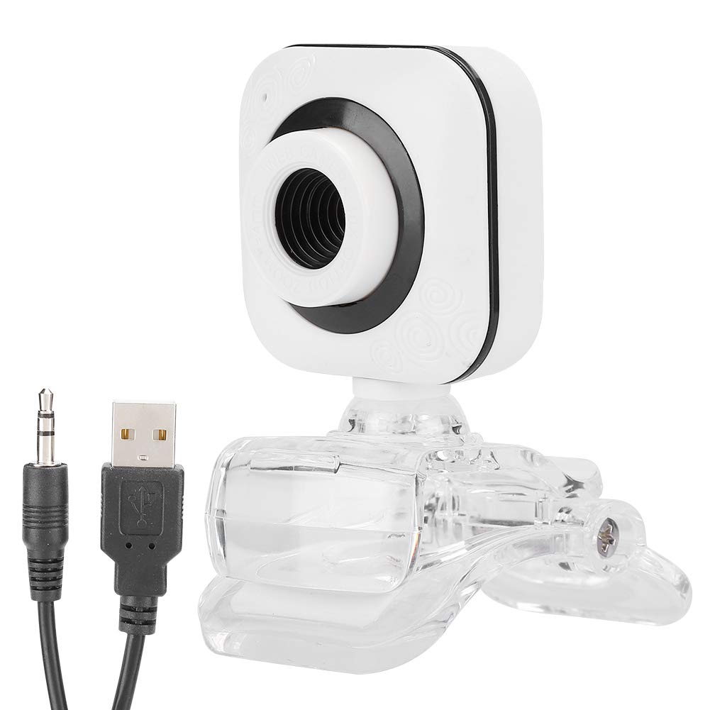 eboxer-1 Eboxer 1 HD USB Webcam with Microphone Adjustable Clip 480P Plug and Play White for PC and Computer - View 6 of 9