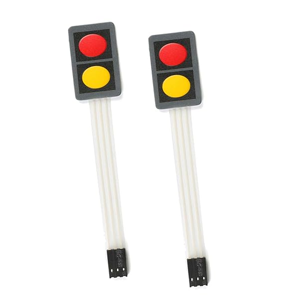 LYLGO 2pcs Membrane Switch DIY Keyboard Red Yellow Buttons Control Panel Double Button - View 2 of 4