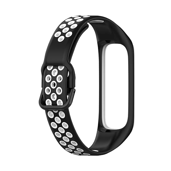 E ECSEM Two-Toned Silicone Bands for Samsung Galaxy Fit 2 Colourful Breathable Wristbands Strap for Men Women Fitness Smartwatch SM-R220 - View 5 of 6