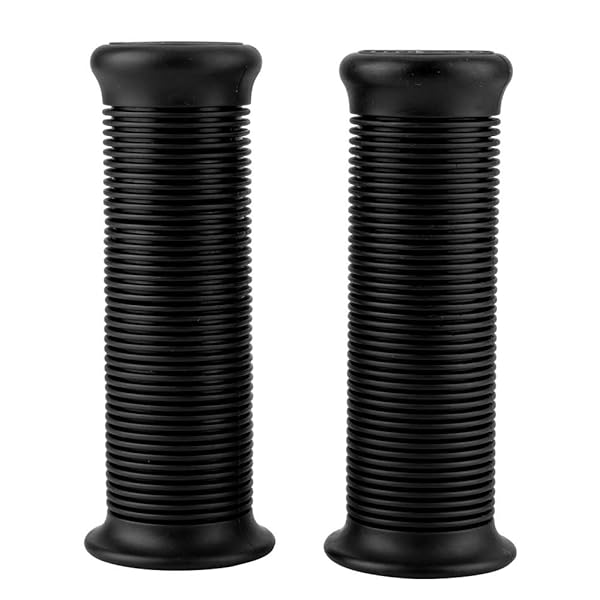 Aramox 1 Inch Motorcycle Grips Pair Universal Vintage TPU Handlebar Grip Black 25mm - View 6 of 8