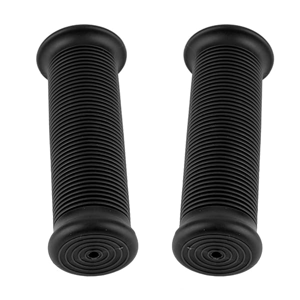 Aramox 1 Inch Motorcycle Grips Pair Universal Vintage TPU Handlebar Grip Black 25mm - View 7 of 8