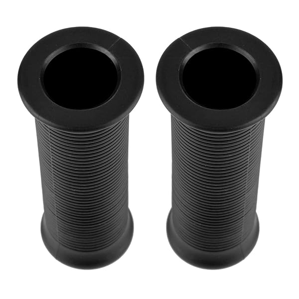 Aramox 1 Inch Motorcycle Grips Pair Universal Vintage TPU Handlebar Grip Black 25mm - View 8 of 8
