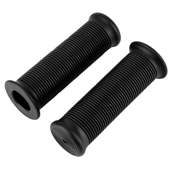 Aramox 1 Inch Motorcycle Grips Pair Universal Vintage TPU Handlebar Grip Black 25mm - View 2 of 8