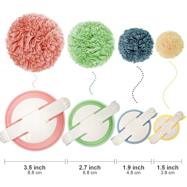 Wool Queen Hand U Journey Pom-Pom Maker Set: 6 Sizes for DIY Wool Yarn Crafts - Perfect for Kids & Adults! - View 2 of 6