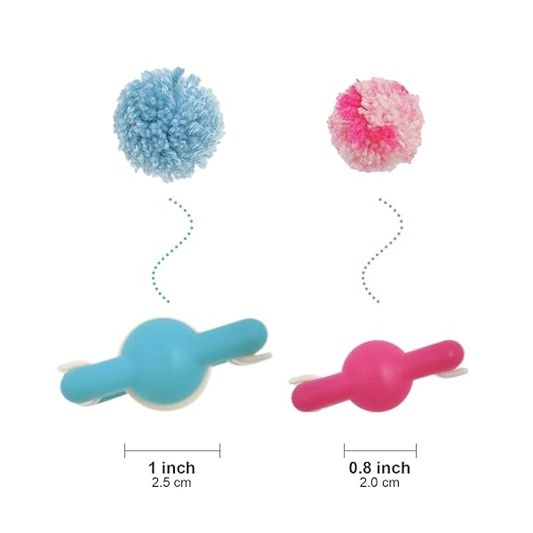 Wool Queen Hand U Journey Pom-Pom Maker Set: 6 Sizes for DIY Wool Yarn Crafts - Perfect for Kids & Adults! - View 3 of 6