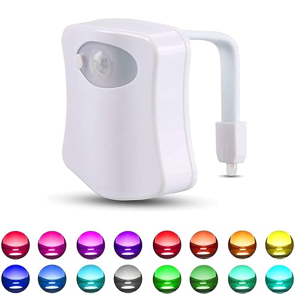 BSASHF BSASHF Color Changing Toilet Night Light - Motion Sensor LED Commode Lamp for Ultimate Bathroom Convenience