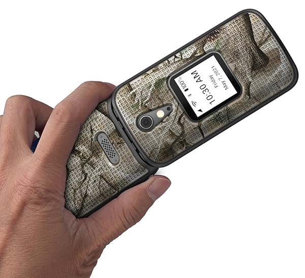 Nakedcellphone Outdoor Camouflage Case with Clip for Jitterbug Flip2 Tree Leaf Camo Cover and Belt Holster for Lively Flip Phone 4053SJ7 - View 6 of 10